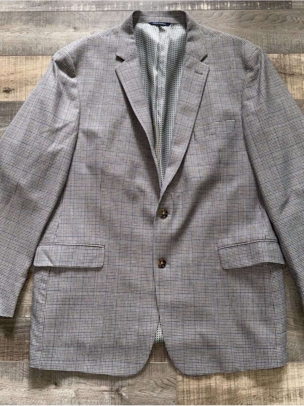 Ralph lauren 46L Classic Men's Gray Check Blazer - Tailored Casual Jacket